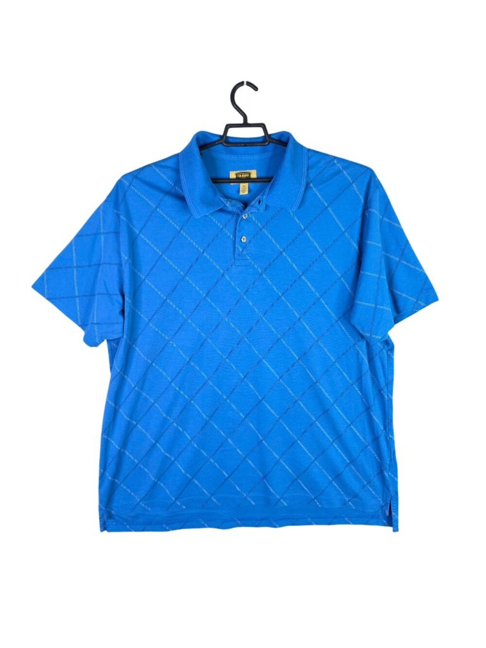 Mens Foundry Blue Quick Dri Polo Shirt Short Sleeve Pima Cotton Blend Size 3XL